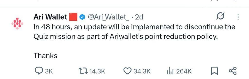 ari wallet quiz end
